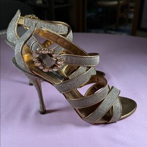 Dolce & Gabbana Glittering Silver Heels